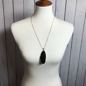 Gorgeous Black & Gold Stone Necklace